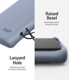 Galaxy Note 10 Case | Air-S - Lavender gray phone case showing a lanyard hole and raised screen protection edges.