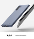 Galaxy Note 10 Case | Air-S - Lavender gray phone case on a Galaxy Note 10, showing port cutouts and a smooth matte finish.