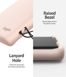 Galaxy Note 10 Case | Air-S - Pink phone case showing a lanyard hole with a strap and raised edges protecting the screen.