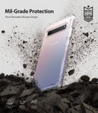 Galaxy S10 5G Case | Fusion - Glitter phone case on a Samsung Galaxy S10 5G surrounded by flying dirt and debris.