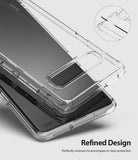 Galaxy S10 5G Case | Fusion - Transparent protective phone case shown from the back with a circular detail zoom.