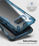 Galaxy S10e Case | Fusion-X - Blue transparent phone case with dot matrix technology to prevent watermarks and rainbow effects.