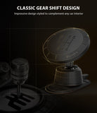 Magnetic Gear Car Mount - A black magnetic phone mount designed like a manual car gear shift knob with a shift pattern.
