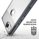 Google Pixel 2 Case | Fusion - Clear phone case with smoke black bumper, highlighting shock absorption and military-grade protection.