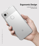 Google Pixel 3a XL Case | Fusion - Hand holding a clear protective case on a Google Pixel 3a XL smartphone.