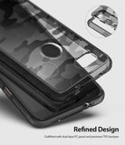 Google Pixel 3a XL Case | Fusion - Camo black smoke phone case with dual-layer PC panel and TPU bumper.