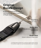 Hand Strap | Basic - Close-up of a Ringke hand strap showing the nylon end strap, polycarbonate buckle base, and fabric strap.