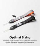 Hand Strap | Basic - Two Ringke wrist straps in gray and black with branded tags and loops on a white background.