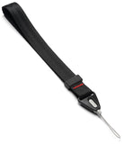 Hand Strap | Black / Neon Orange - Black woven wrist strap with a Ringke-branded plastic connector and thin loop.