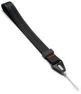 Hand Strap | Black / Neon Orange - Black woven wrist strap with a Ringke-branded plastic connector and thin loop.