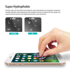 iPhone 7 Screen Protector | Invisible Defender [4P] - Comparison of water beading on standard vs ID screen protectors.