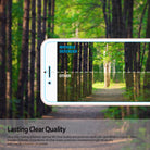 iPhone 7 Screen Protector | Invisible Defender [4P] - Split-screen comparison showing superior clarity over other brands.