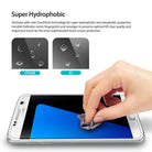 Galaxy S7 Screen Protector | Film (4P) - Comparison of water beading on standard vs. ID screen protector surfaces.