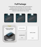 Galaxy S20 Ultra Camera Protector | Invisible Defender Glass - Galaxy S20 Ultra Camera Protector - Three glass protectors, a retail box, cleaning wipe, dust sticker, and install guide.