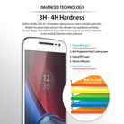 Moto G4 Plus Screen Protector | Film - Moto G4 Plus Screen Protector - Diagram showing five layers of screen protector film on a smartphone display.
