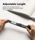 Design Lanyard Strap - Hands holding a black adjustable lanyard strap with a branded tag against a white background.