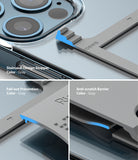 Card Holder | Slot [3 Cards] - Gray card holder features a staircase stopper, fall-out prevention, and anti-scratch barrier.