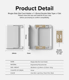 Card Holder | Side Slot - Dimensions and components of a Ringke card holder with adhesive tape and technical specifications.
