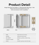 Card Holder | Side Slot - Technical diagram showing dimensions, side view, and adhesive tape for a Ringke card holder.