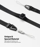 Shoulder Strap | Black / Neon Orange - Black twill webbing strap with adjustable buckle and detachable quick-release connectors.