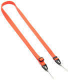 Shoulder Strap | Black / Neon Orange - Neon orange adjustable nylon shoulder strap with black plastic clips and loops.