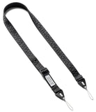Shoulder Strap | Lettering - Black woven strap with repeating Ringke logo, adjustable buckle, and two thin cord loops.