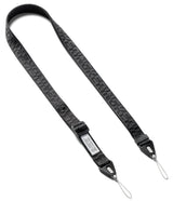 Shoulder Strap | Lettering - Black woven strap with repeating Ringke logo, adjustable buckle, and two thin cord loops.