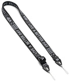Shoulder Strap | Lettering - Black fabric strap with white text reading LIVE A BETTER DAY and Ringke branding, featuring adjustable clips.