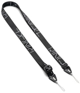 Shoulder Strap | Lettering - Black woven strap with white repeating Ringke logo and two adjustable attachment loops.