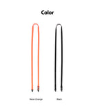 Shoulder Strap | Black / Neon Orange - Two shoulder straps in neon orange and black with adjustable buckles and clips.