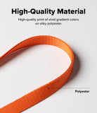 Shoulder Slim Strap - Close-up of a vibrant orange polyester strap with a smooth, woven texture against a white background.