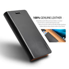 Galaxy S7 Case | Signature - Black leather wallet case with Ringke branding and an inset showing interior card slots.