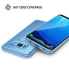 Galaxy S8 Plus Case | Slim - Frost blue phone case on a Galaxy S8 Plus showing 360-degree edge coverage and port cutouts.