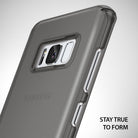 Galaxy S8 Case | Slim - Frost gray slim phone case on a Galaxy S8, highlighting the camera cutout and side buttons.