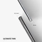 Galaxy S8 Case | Slim - Side-by-side comparison showing a phone thickness of 10.1mm versus 8mm with the slim case.