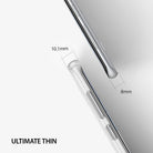 Galaxy S8 Plus Case | Slim - Comparison of phone thickness with and without a slim case, labeled 10.1mm and 8mm.
