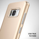 Galaxy S8 Plus Case | Slim - Royal gold slim phone case showing the camera cutout and side buttons against a white background.