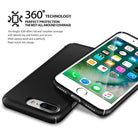 iPhone 8 Plus / 7 Plus Case | Slim - Black smartphone case showing camera cutout and bottom port access.