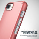 iPhone 8 Plus / 7 Plus Case | Slim - Rose gold slim phone case showing precise cutouts for buttons and camera lens.