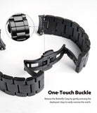 Galaxy Watch Active 2 44mm | Metal One Band - Black metal watch band with a one-touch butterfly deployant clasp.