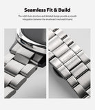 Galaxy Watch Active 2 44mm | Metal One Band - Close-up of a brushed metal watch band connected to a smartwatch case.