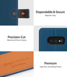 Galaxy S10e Case | Wallet - Features magnetic clasp, precise camera cutouts, and premium textured leather interior.