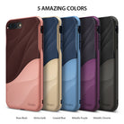 iPhone 8 Plus / 7 Plus Case | Wave - Five Ringke phone cases in wave-patterned color combinations lined up side-by-side.