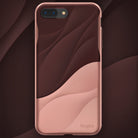 iPhone 8 Plus / 7 Plus Case | Wave - Rose blush phone case with a dual-tone, wavy design in dark brown and soft pink.