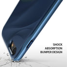 iPhone 8 / 7 Case | Wave - Coastal blue phone case with a wavy texture, shock-absorbing bumper, and camera cutout.