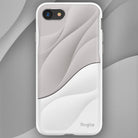 iPhone 8 / 7 Case | Wave - Gray and white phone case with a 3D wavy texture and Ringke branding on a matching background.