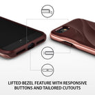 iPhone 8 / 7 Case | Wave - Rose gold phone case with wavy back, lifted screen bezels, and responsive button cutouts.