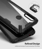 Redmi Note 7 / 7 Pro Case | Fusion-X - Black protective phone case with clear back panel and reinforced TPU bumper.