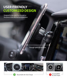 Power Clip Air Vent Car Mount [2 in 1] - Phone mount showing air gap for airflow, with compatible and incompatible vents.