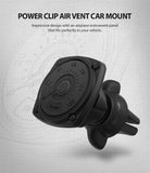 Power Clip Air Vent Car Mount [2 in 1] - Power Clip Air Vent Car Mount - Black car mount with an airplane instrument panel design and an air vent clip attachment.